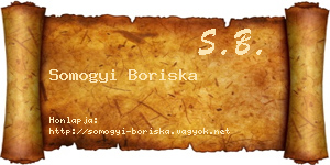 Somogyi Boriska névjegykártya