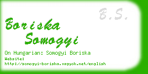 boriska somogyi business card